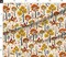 Equestrian Rustic Fox Hunt Horseback Riding Fall Foliage Autumn Woodland Leaves Trees Forest Horses Trail Ride Outdoor Sports Dog Deer Custom Printed Fabric by Spoonflower Various Fabrics by the Yard or Fat Quarter